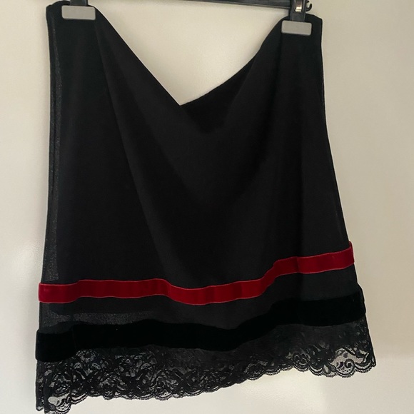 BEAUTIFUL A.B.S STUDIO BLACK LACE TRIM PULL-ON PENCIL MAXI SKIRT Sz S P - Picture 12 of 13